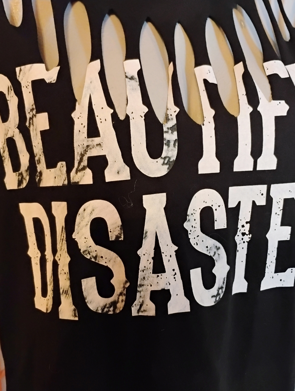 Beautiful Disaster T Shirt, Lg - Picture 4 of 9